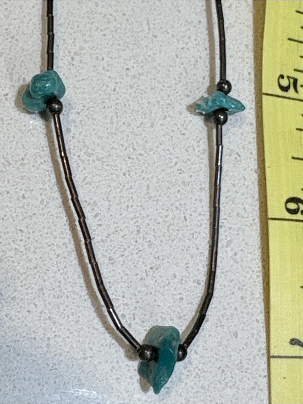 Handcrafted Turquoise Bead Necklace - Elegant Teal Accent vintage